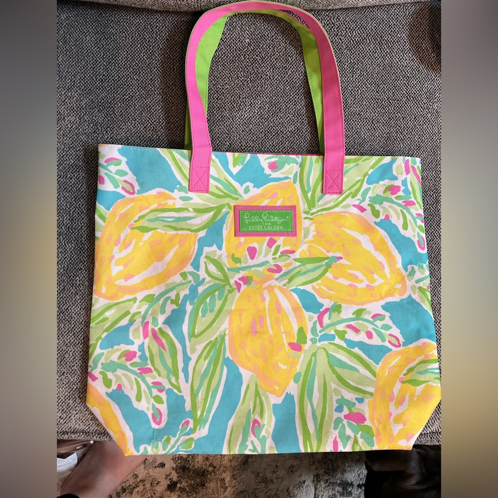 Lilly Pulitzer Vibrant Lemon Print Tote